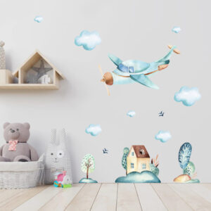 Sienų lipdukas su dideliu lėktuvu