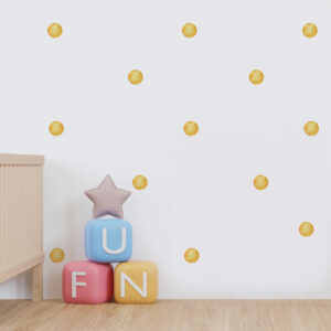 Sienu lipdukai geltoni burbuliukai