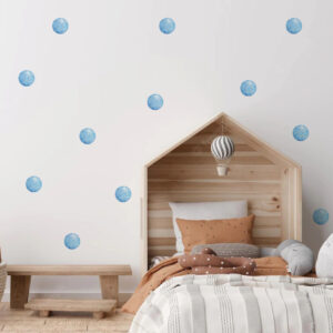 Sienų lipdukai mėlyni burbuliukai