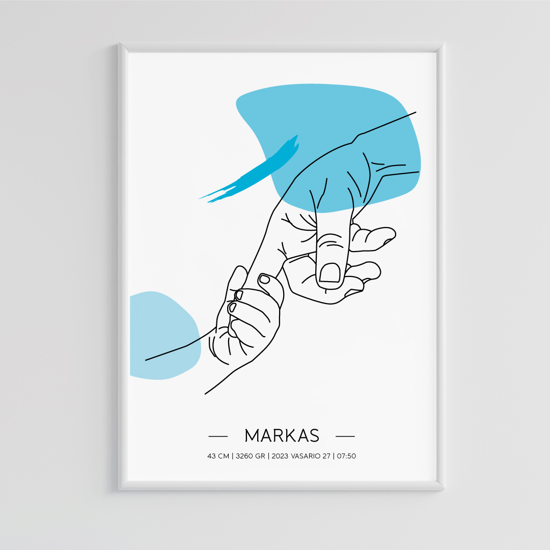 Mažylio gimimo plakatas