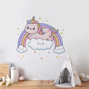 Sienu lipdukas su vienaragiu