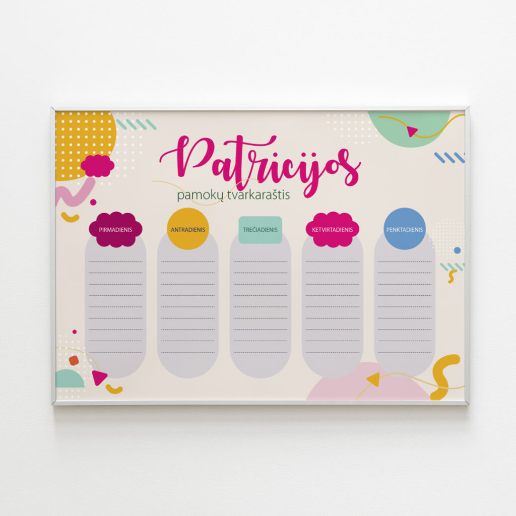 Vardiniai pamokų tvarkarasčiai